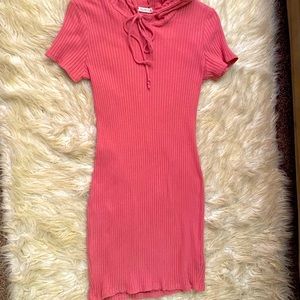 Heart and Hips mid thigh length hoodie dress